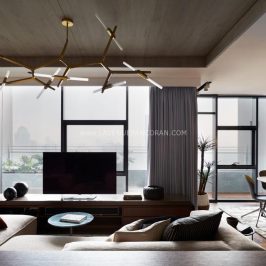 Living room L'Avenue Pancoran Tipe 2BR Full Furnished Sky Garden